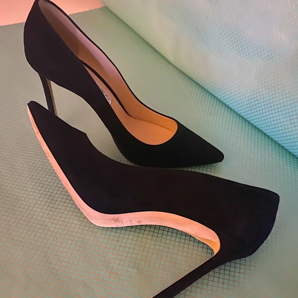 JIMMY CHOO ROMY 85 Black Suede Pumps Size 39.5 EU - Picture 5 of 5